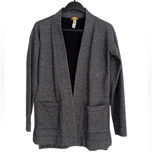 LOLE oversized Grey fleece open cardigan sweater with pockets. Size XS - Picture 1 of 12